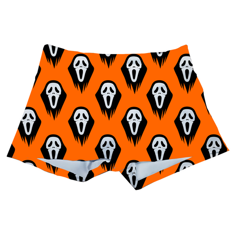 Performance Booty Shorts - Ghostly Face