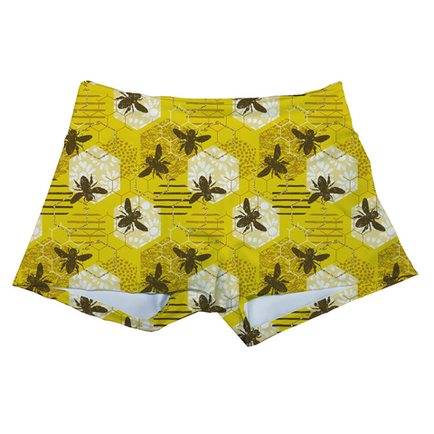 Performance Booty Shorts - Golden Bees