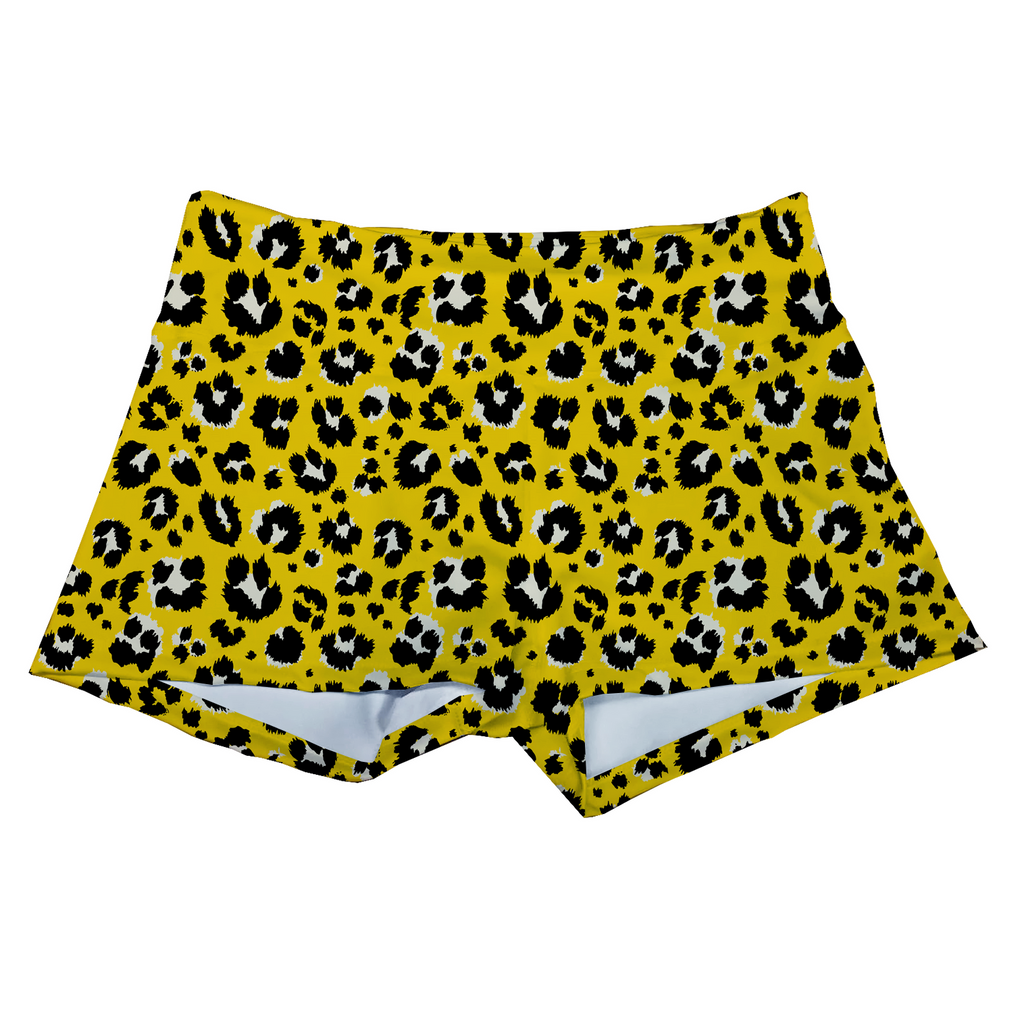 Performance Booty Shorts  - Golden Leopard