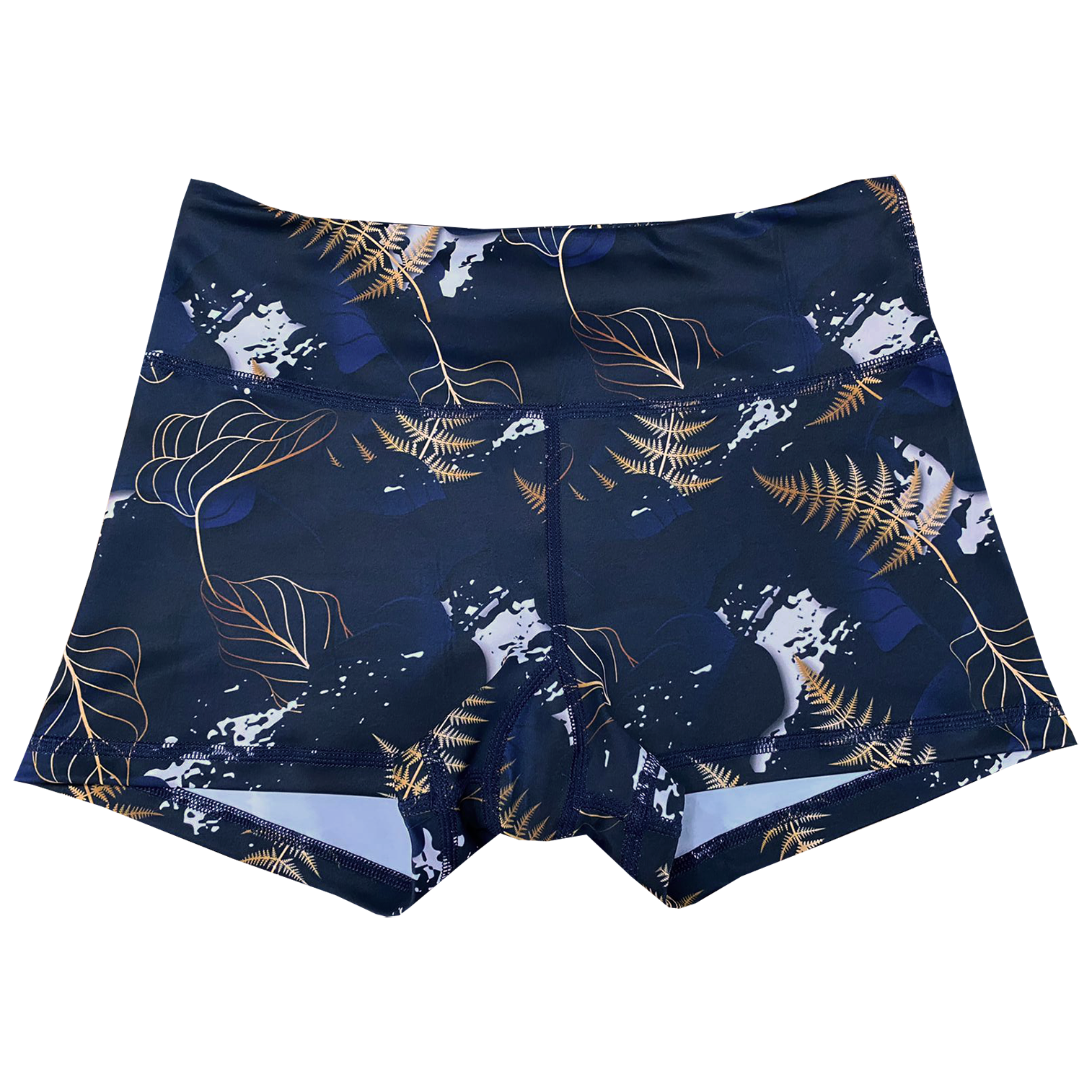 Performance Booty Shorts - Gold Leaves Main image