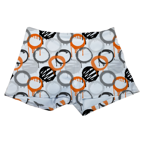 Performance Booty Shorts  - Graffiti Circles