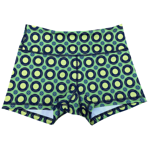 Performance Booty Shorts - Retro Circles