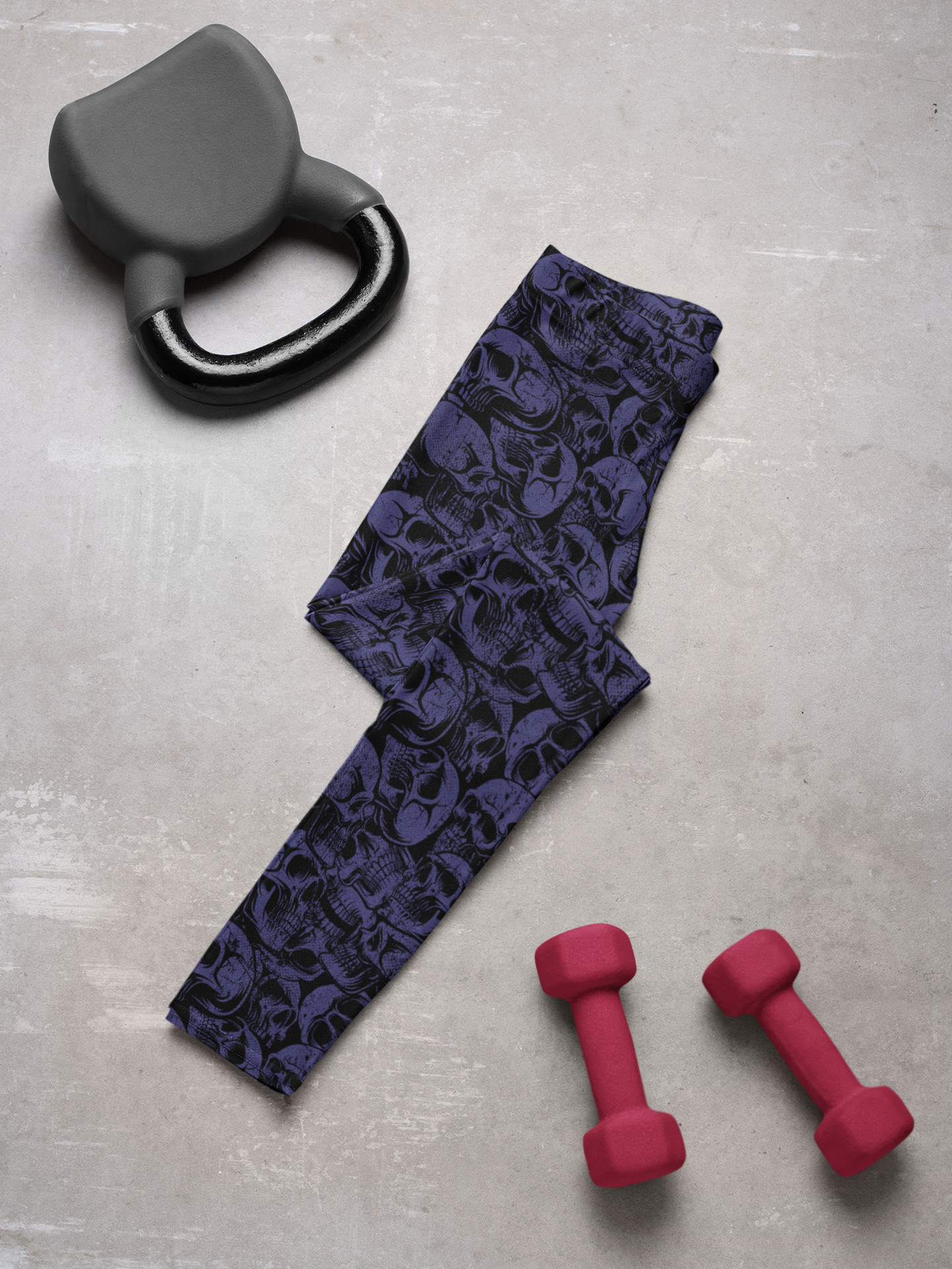 Navy Grunge Skulls Secondary image