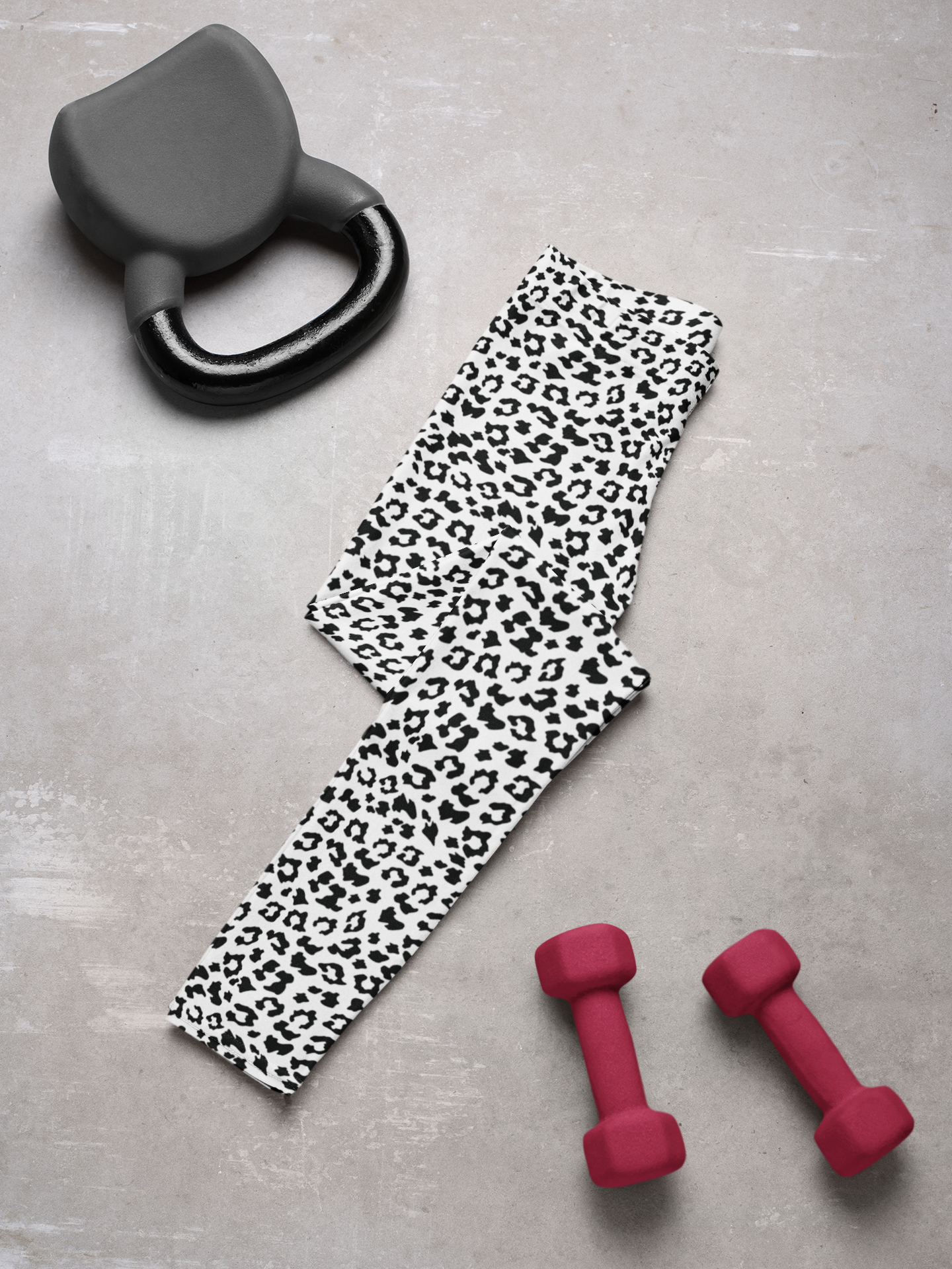 Women's Leggings - B/W Leopard Secondary image