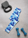 Women's Leggings - Blue Brush Strokes