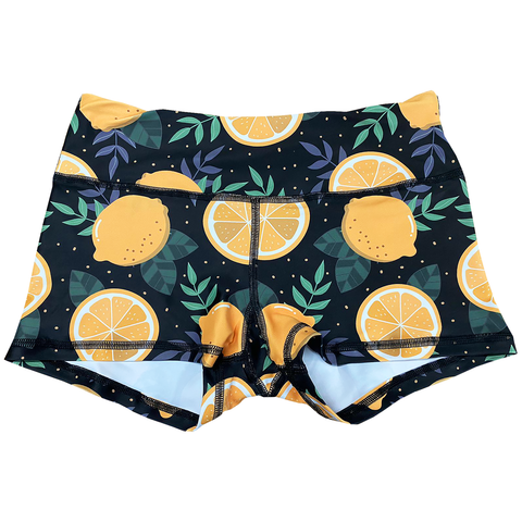 Performance Booty Shorts - Lemons