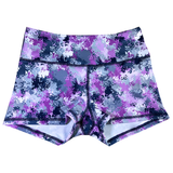 Performance Booty Shorts  - Lilac Digital Camo