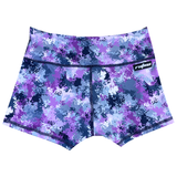 Performance Booty Shorts  - Lilac Digital Camo