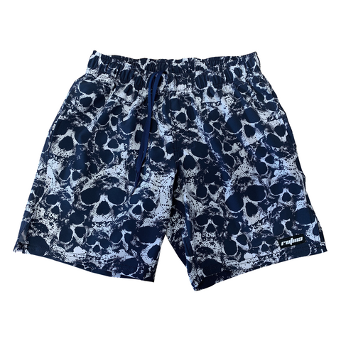 Men's Training Shorts - Navy Skulls