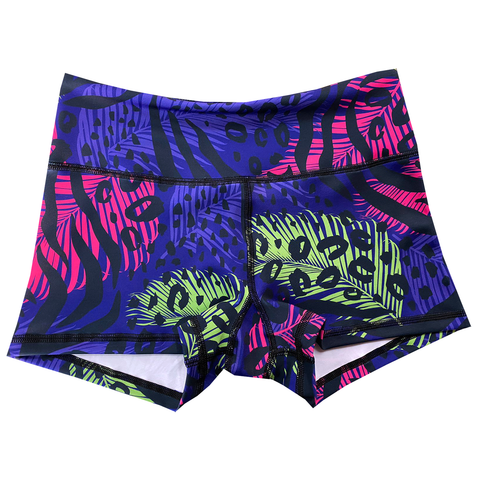 Performance Booty Shorts - Neon Animal