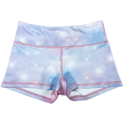 Performance Booty Shorts - Pastel Galaxy