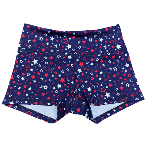 Performance Booty Shorts  - Patriotic Sky