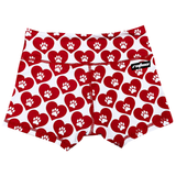 Performance Booty Shorts  - Paw Hearts