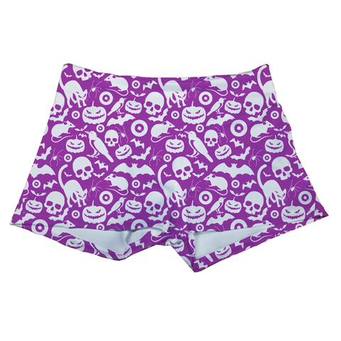 Performance Booty Shorts - Purple Halloween