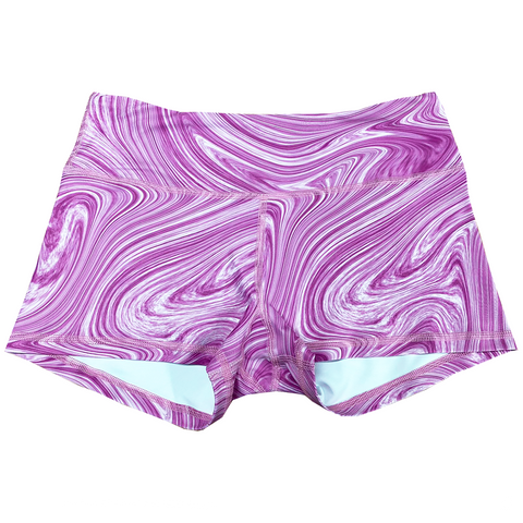 Performance Booty Shorts - Purple Swirl