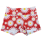 Performance Booty Shorts  - Red Daisies