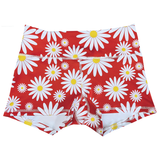 Performance Booty Shorts  - Red Daisies