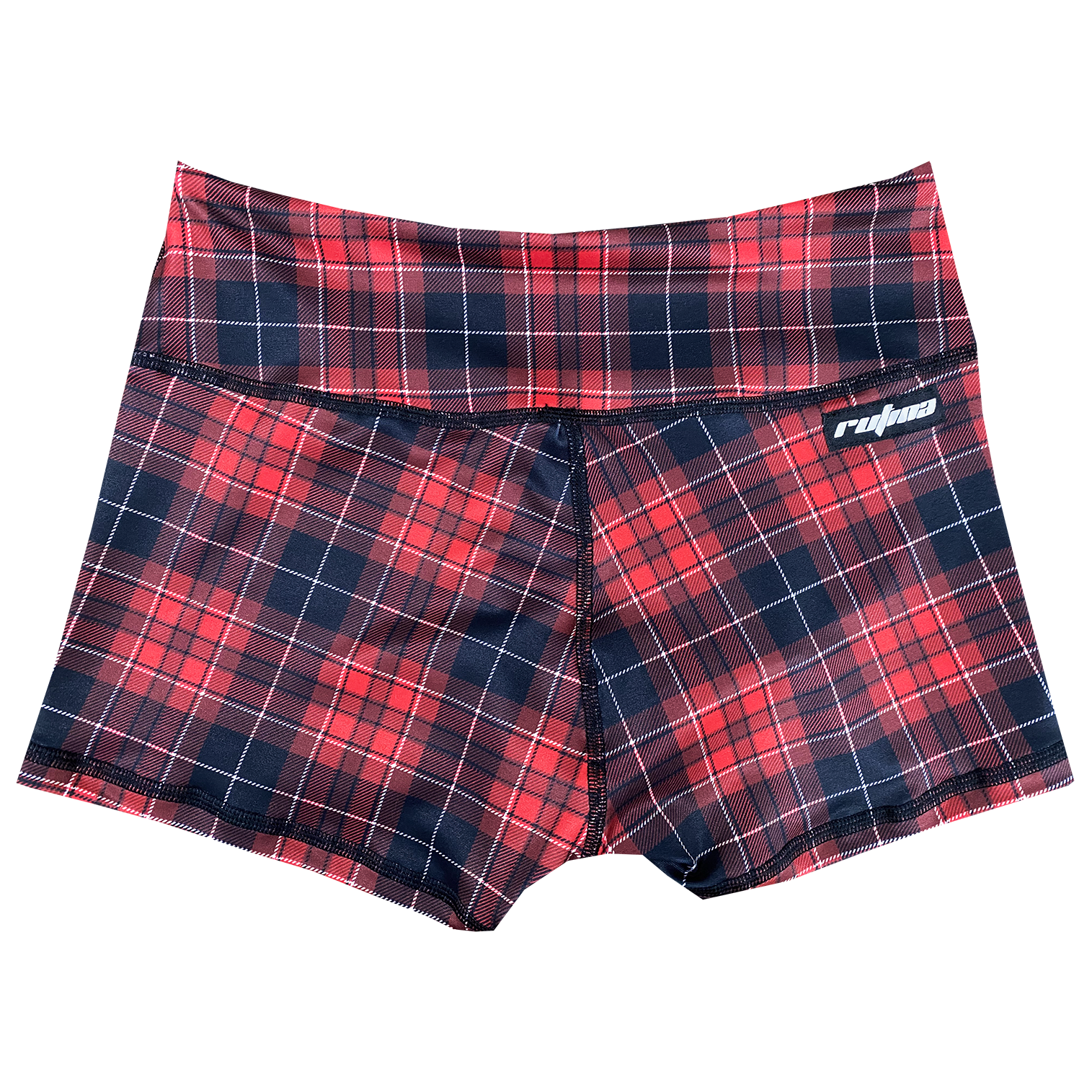 Performance Booty Shorts  - Red Plaid Secondary image