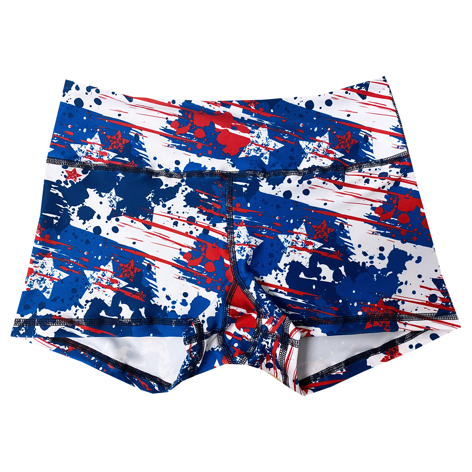 Performance Booty Shorts  - Red, White, and Blue Splash Main image