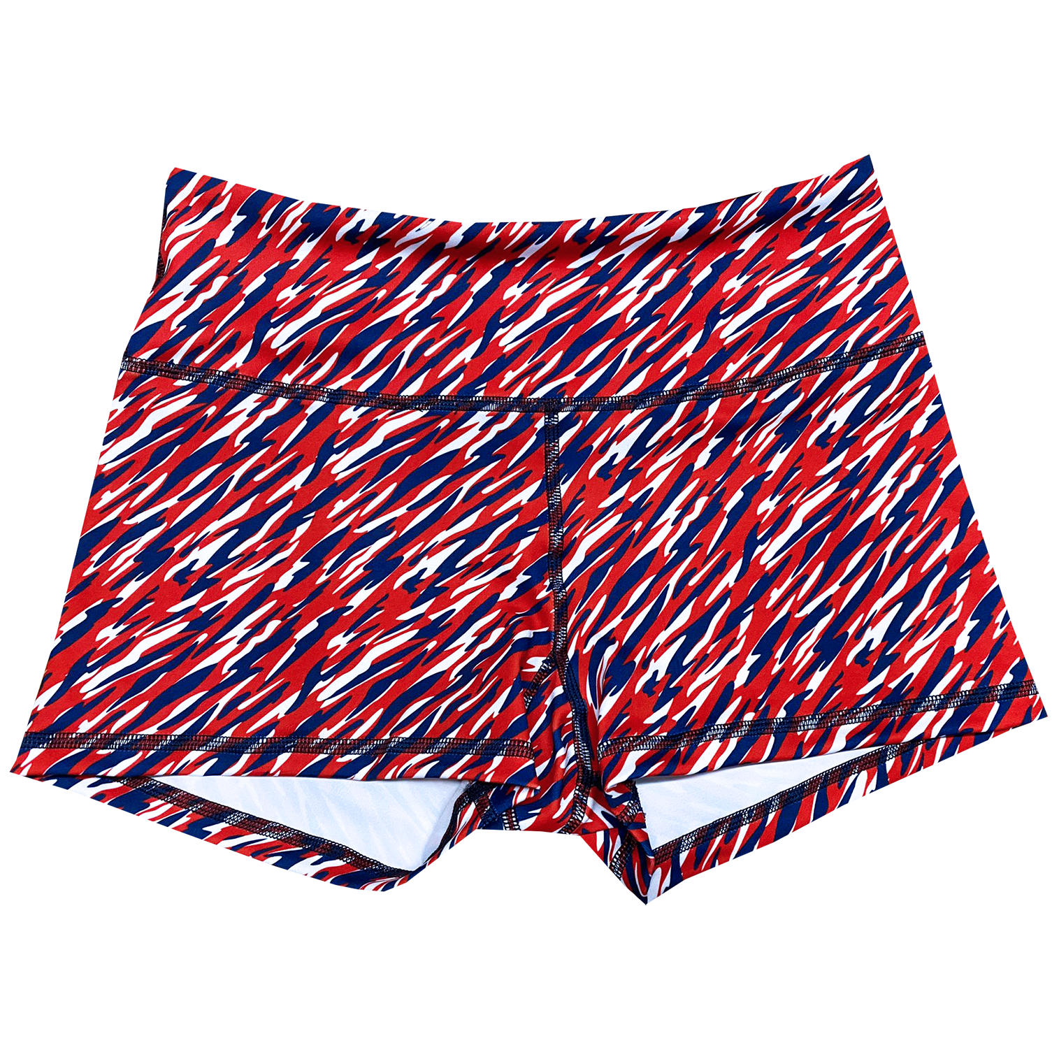Performance Booty Shorts  - Red, White, & Blue Streaks Main image